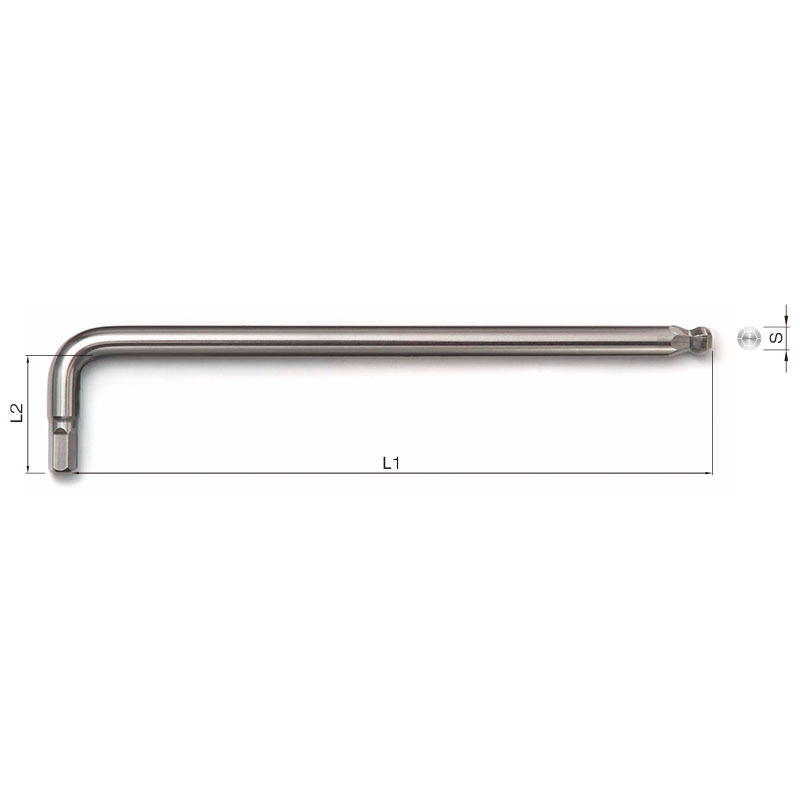 030 Stainless Extra Long Arm Ball Point Hex Key