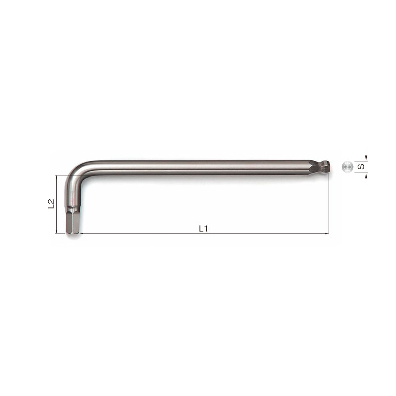 030 Stainless Long Arm Ball Point Hex Key