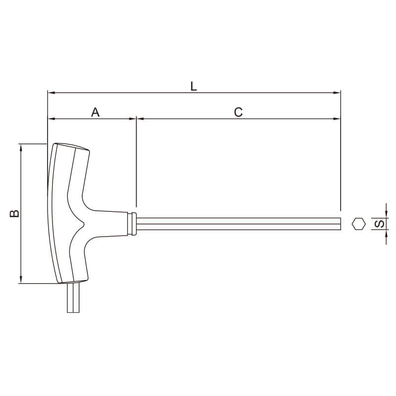 025 Two-Way T-Handle Hex Key